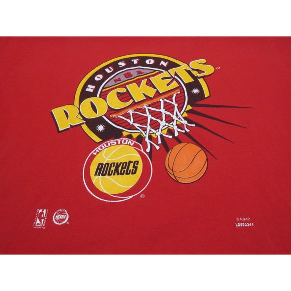 Vintage NBA Houston Rockets single stitch basketball‎ t-shirt XL - Picture 6 of 13